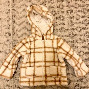 Carter’s Fuzzy Plaid Bear Zip-Up